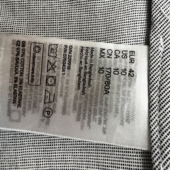 L.O.G.G. H &M Women Chino Pants Blue/White fine striped Straight Leg Size 12 - Picture 9 of 10